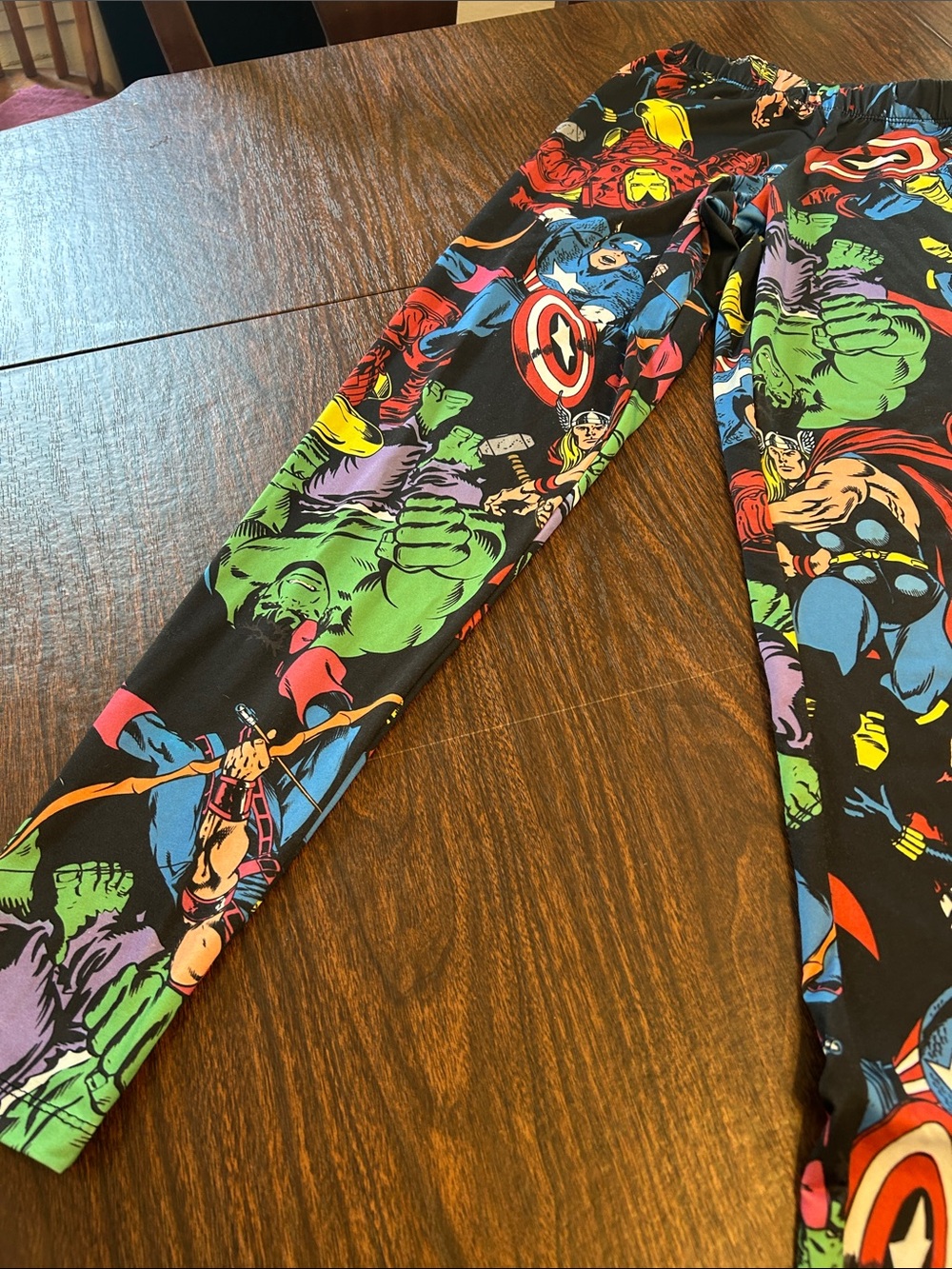 Marvel Multicolor Superhero Leggings - Black Base - Picture 3 of 5